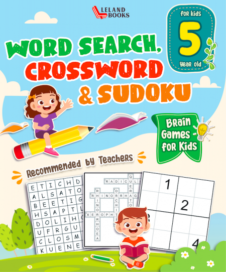 Brain Games for 5-year-olds Word Search, Crossword & Sudoku (Brain Games for Clever Kids)