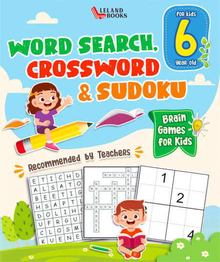 Brain Games for 6-year-olds Word Search, Crossword & Sudoku (Brain Games for Clever Kids)