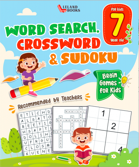 Brain Games for Kids: Word Search, Crossword & Sudoku for 7 year old (Brain Games for Clever Kids)