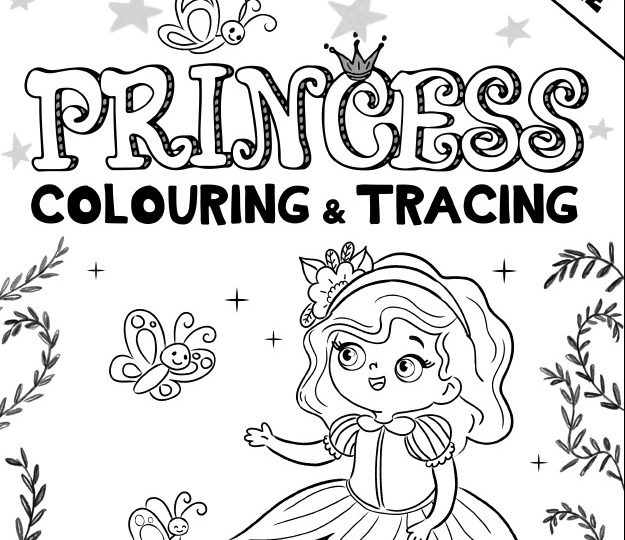 LelandBooks: Princess Colouring and Tracing for Kids age 3-5