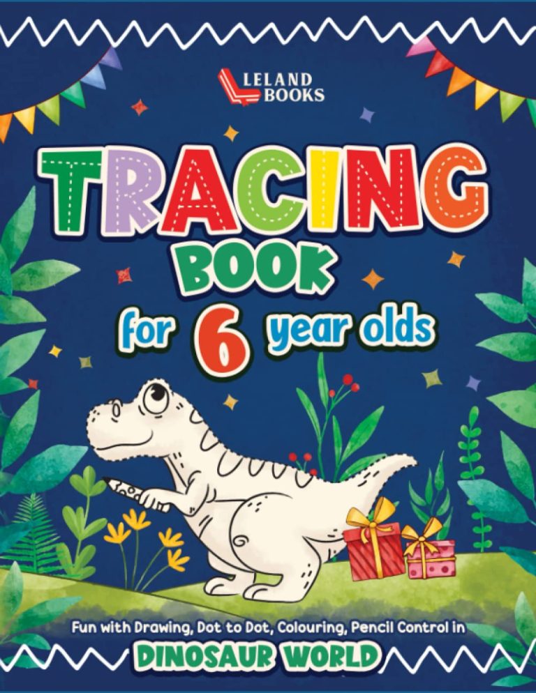 Tracing Book for 6 year olds Fun with Drawing, Dot to Dot, Colouring