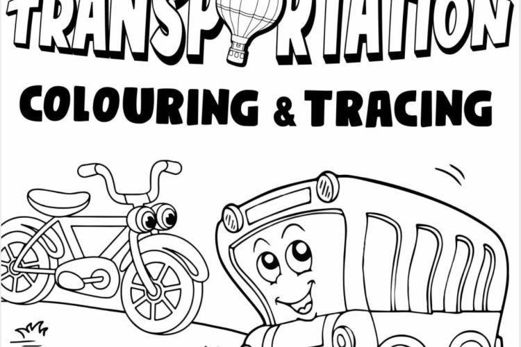 LelandBooks: Transportation Colouring and Tracing for Kids age 3-5