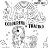 LelandBooks: Unicorn Colouring and Tracing for Kids age 3-5