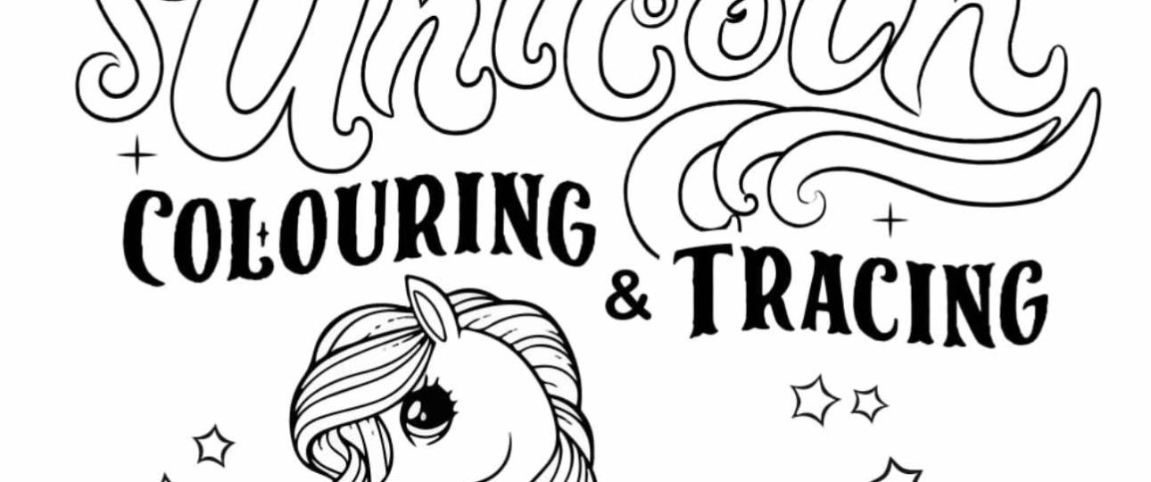 LelandBooks: Unicorn Colouring and Tracing for Kids age 3-5
