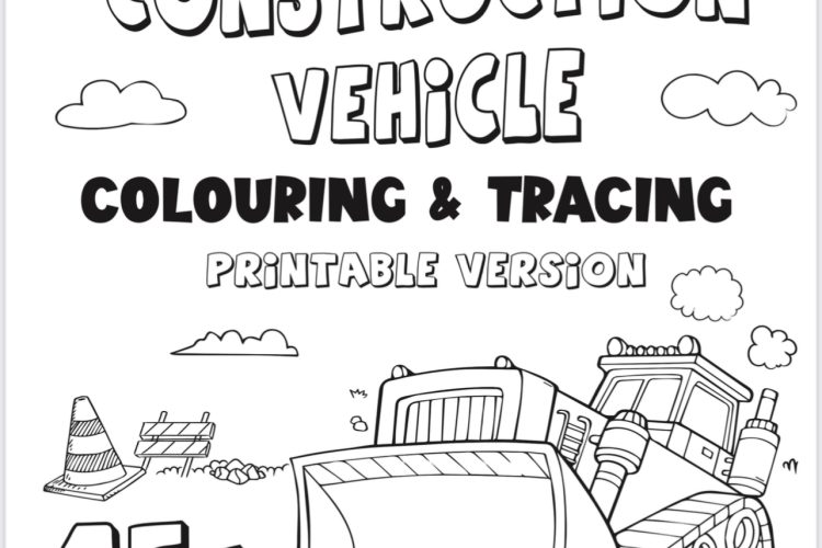 LelandBooks: Construction Colouring and Tracing for Kids age 3-5