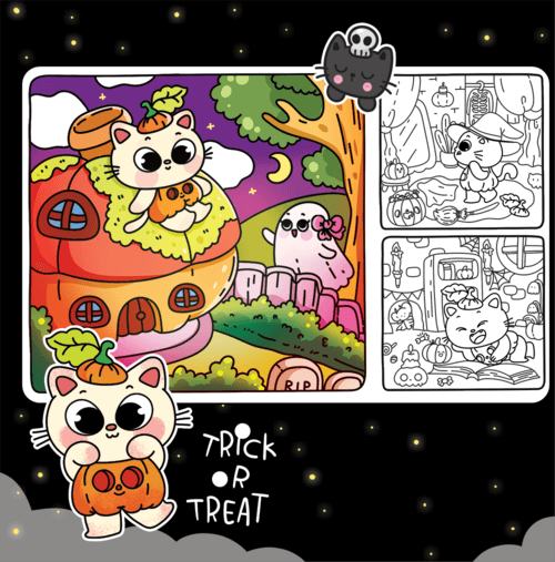 Halloween Coloring Book for Teens - Image 2